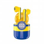 Wholesale TWS Minions Design Style True Wireless Earbuds Touch Control Bluetooth Wireless Headset (Blue Yellow)